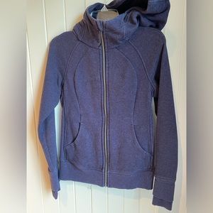 Lululemon Scuba Hoodie Full Zip, Size 6, Heathered Navy